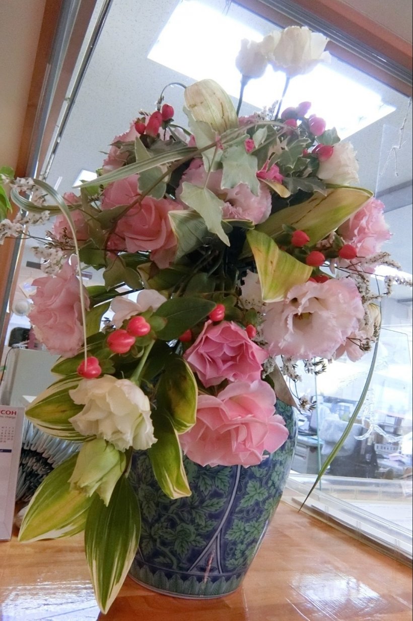 利用者の方が生けてくれたお花