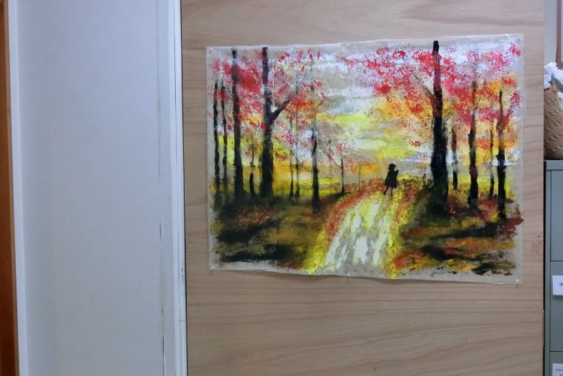 秋の風景画の写真