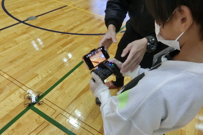 ドローン体験教室の風景