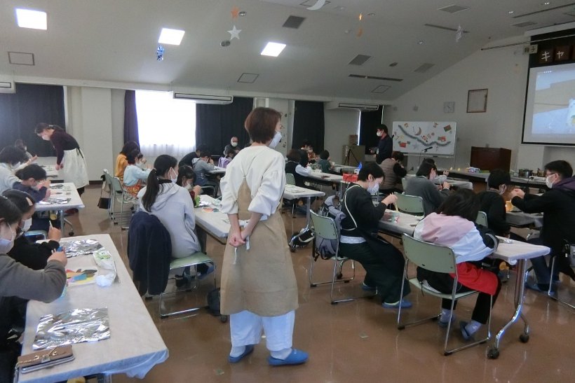 親子キャンドル教室風景