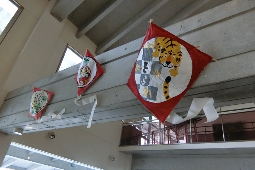館内にある凧