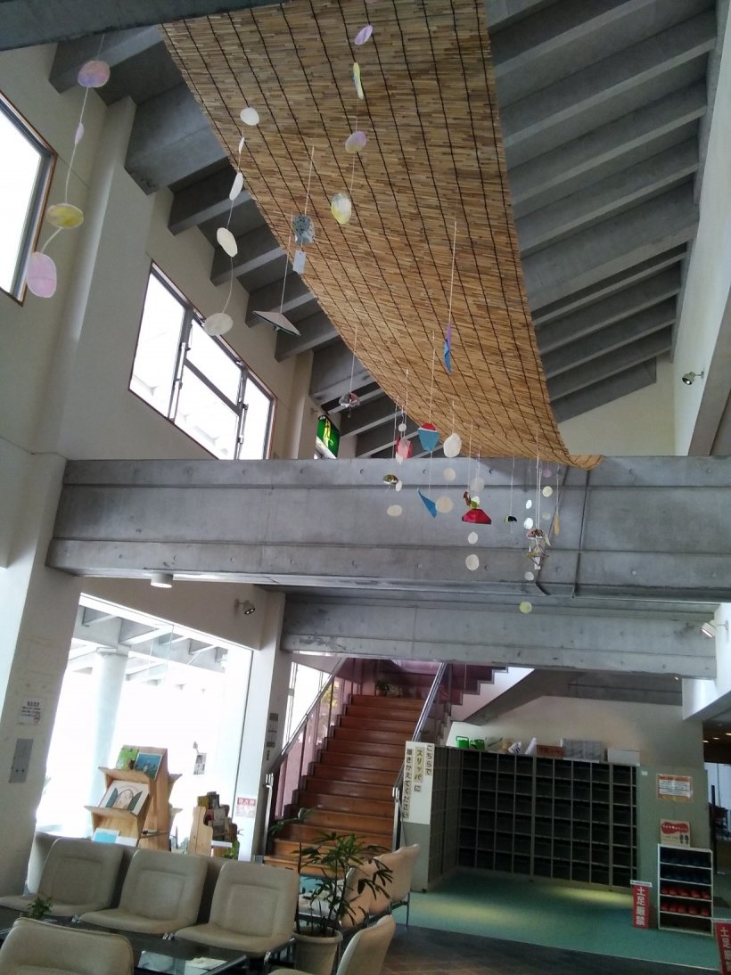 ロビーの夏の飾り