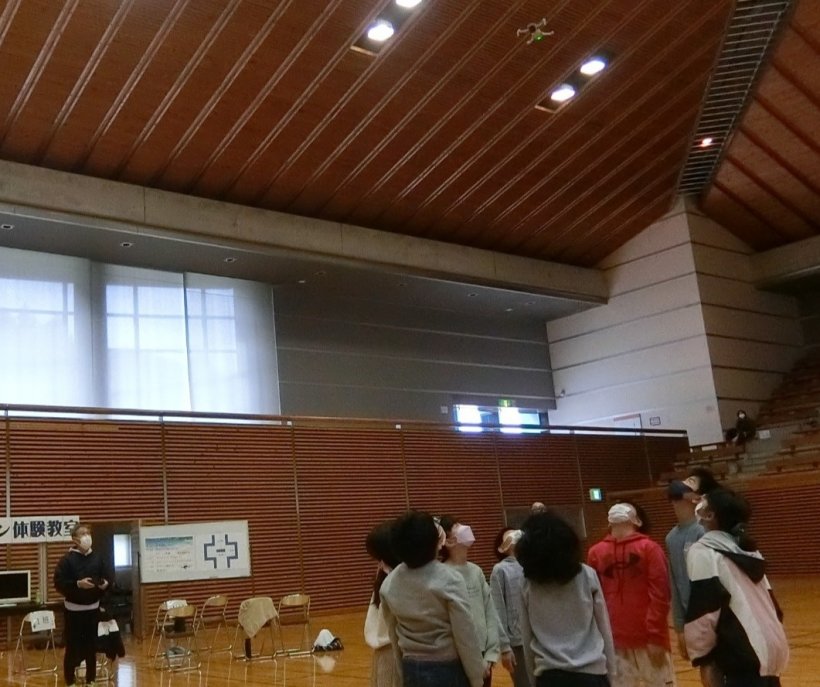 ドローンで記念撮影中