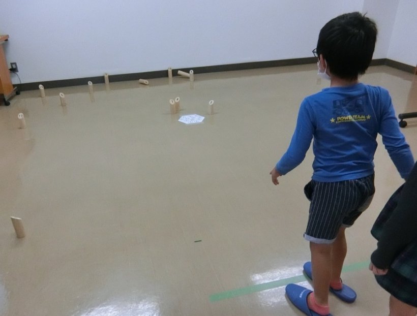 モルック投げ当たった所