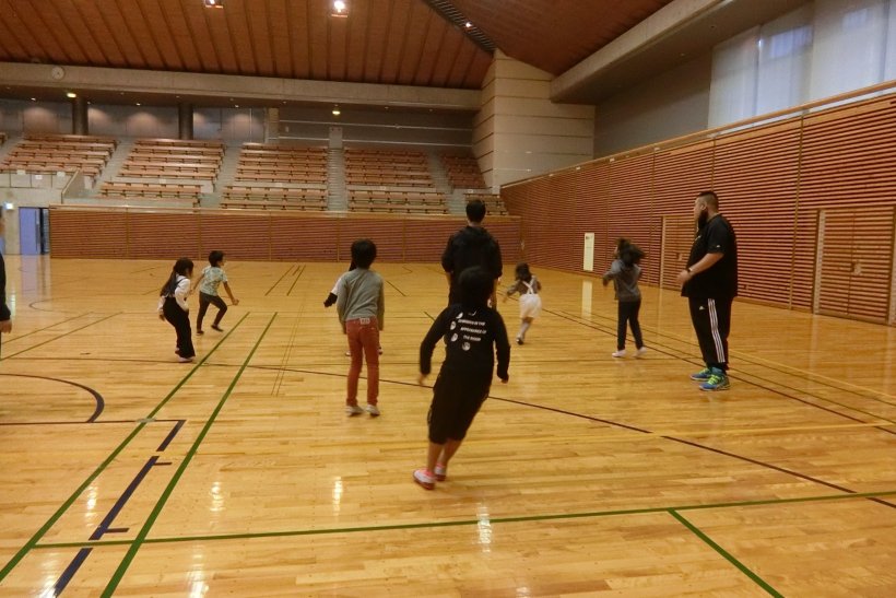 身構えているところ