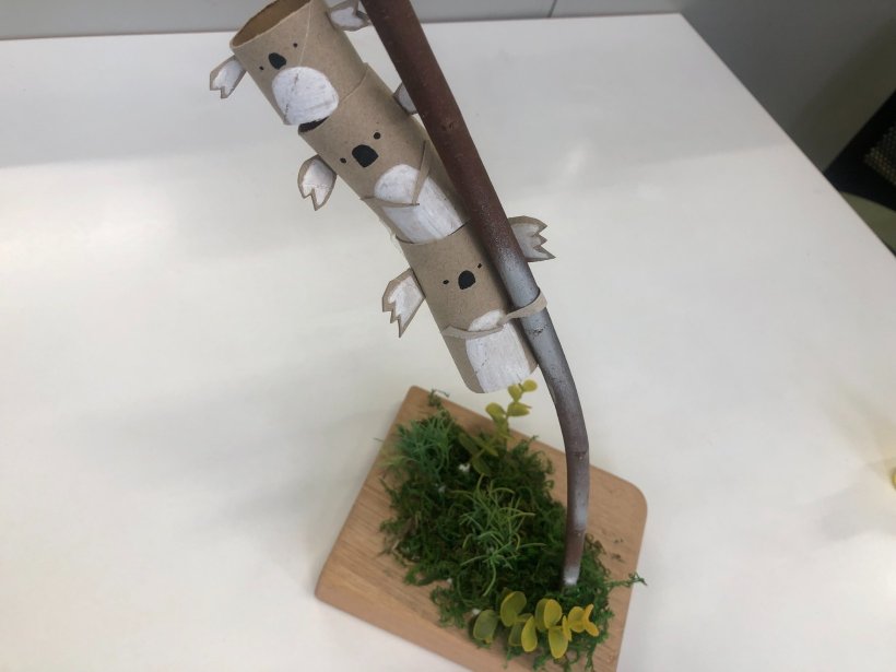手作りのコアラの置物