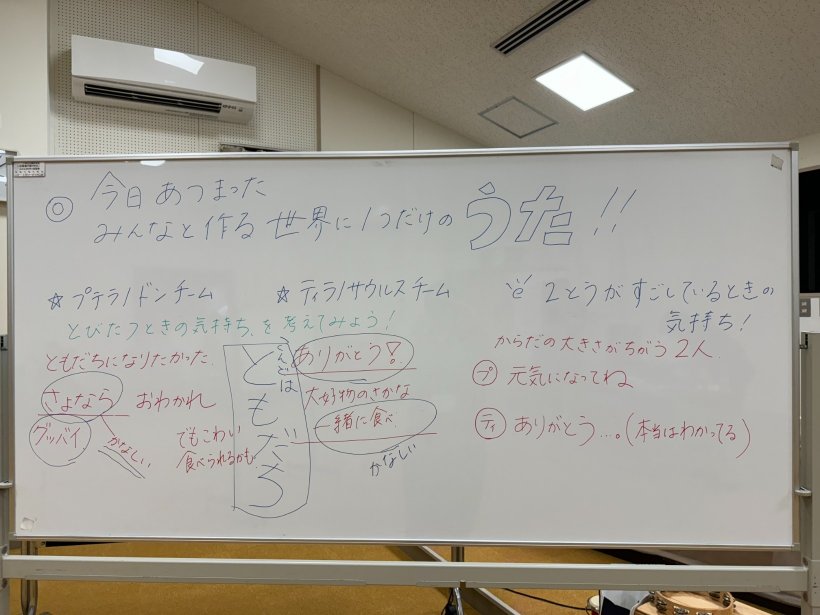 ホワイトボードに文字がかいてある