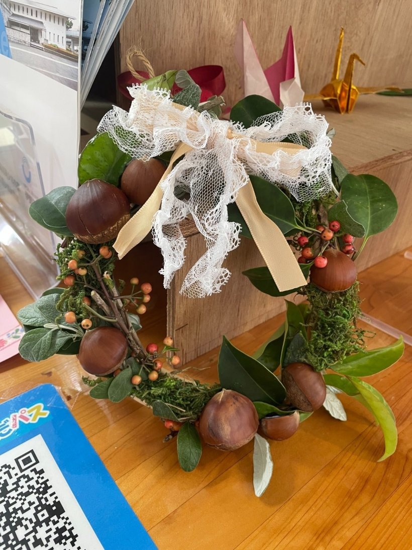 栗を使ったリース
