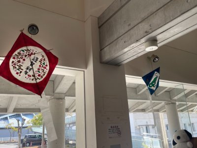 ロビーに飾っている凧