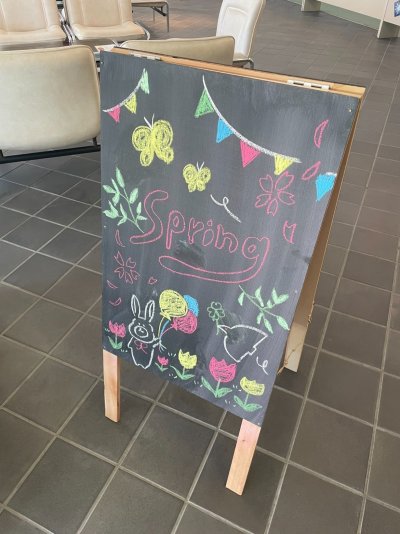 春仕様のウェルカムボード