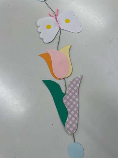 蝶・チューリップ