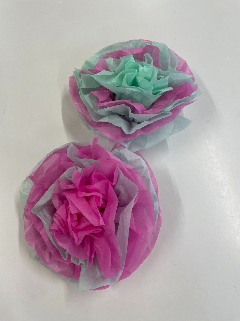 お花紙でつくったお花