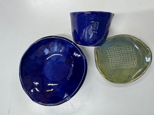 3つの陶器