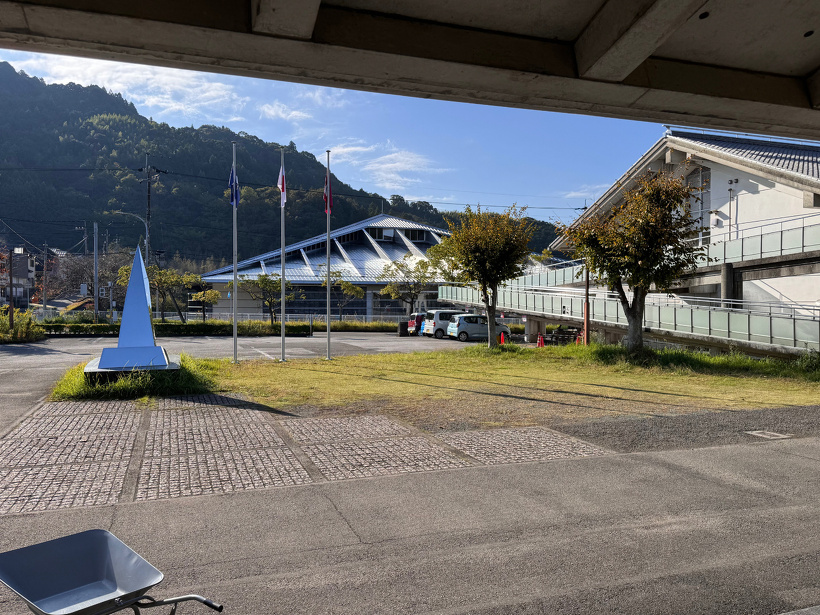 草が生えた駐車場