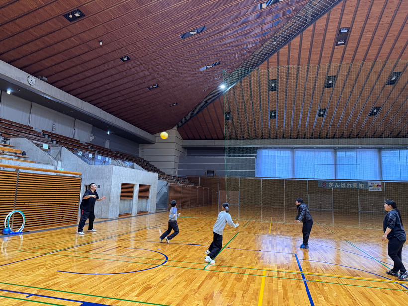 中当てをしている