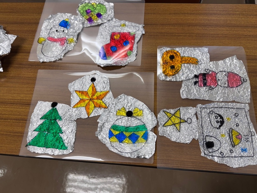 ラミネートフィルムに挟んだ作品