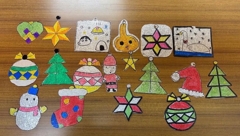 完成したオーナメント