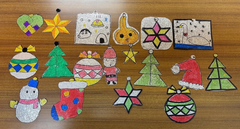 完成したオーナメント