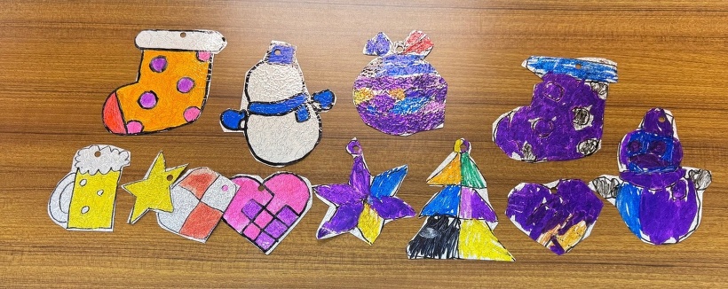 完成したオーナメント