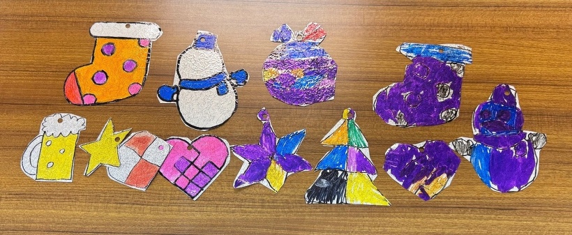 完成したオーナメント