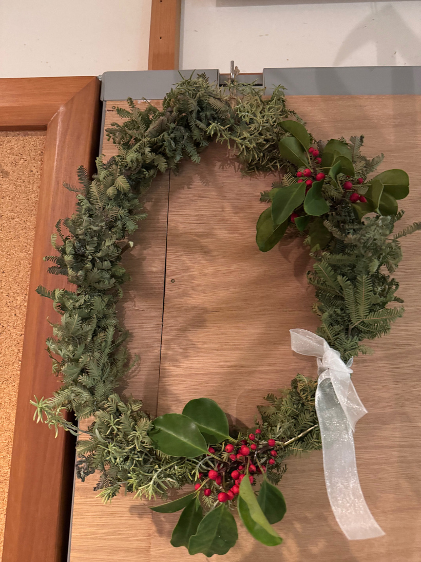 ドライリーフで作ったリース