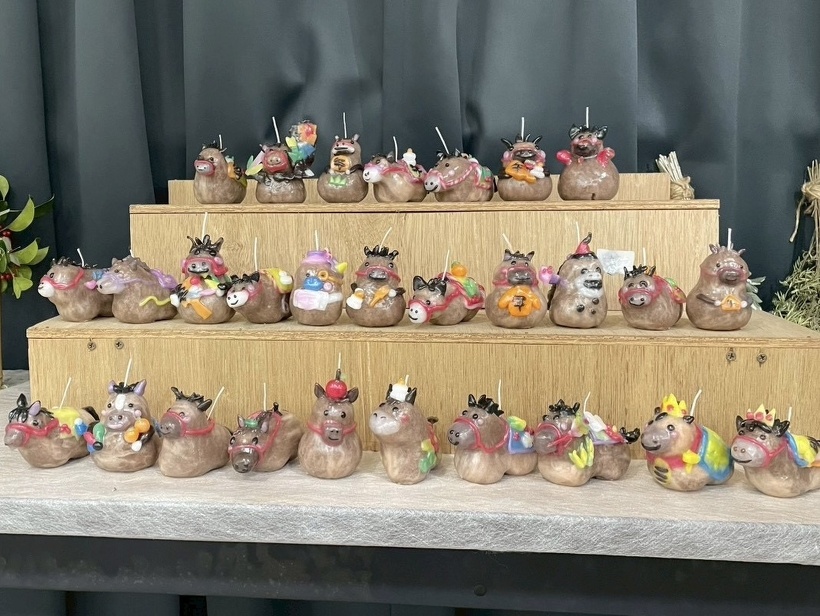 参加者全員の完成品を並べた様子