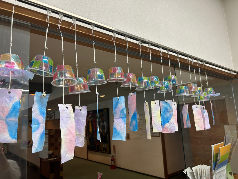 もずくカップで作った風鈴